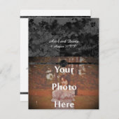 Gothic Nightfall Floral Wedding Handfasts Foto Einladung (Vorne/Hinten)