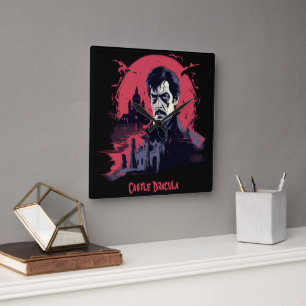 Gothic Nightmare Quadratische Wanduhr