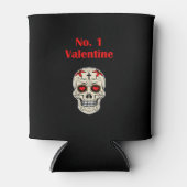 Gothic Number 1 Valentine Herz Zucker Schädel Dosenkühler (Vorderseite)