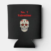 Gothic Number 1 Valentine Herz Zucker Schädel Dosenkühler (Rückseite)
