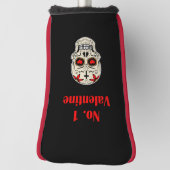 Gothic Number 1 Valentine Herz Zucker Schädel Golf Headcover (Rotieren 90)