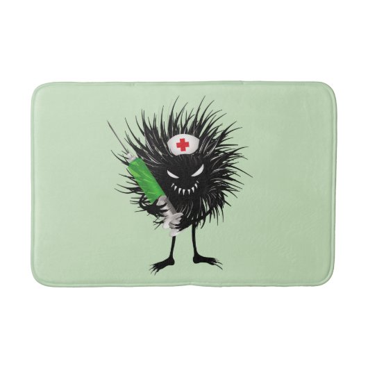 Gothic Nurse Funny Evil Creature Charakter Badematte (Vorderseite)