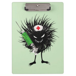 Gothic Nurse Funny Evil Creature Charakter Klemmbrett