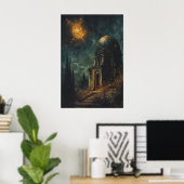 Gothic Observatory Space Printable Dark Fantasy Poster (Heimbüro)