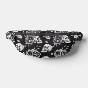 Gothic Occult Skull und Rose Bauchtasche