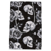 Gothic Occult Skull und Rose Mittlere Geschenktüte (Rückseite)