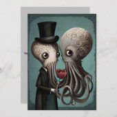 Gothic Octopus Couple Feiertagskarte (Vorne/Hinten)