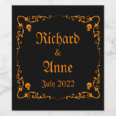 Gothic oder Halloween-Hochzeit Weinetikett (Einzelnes Label)