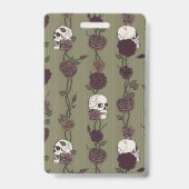 Gothic Olive Green Skull Buy the Bride a Drink Ausweis (Rückseite)