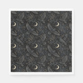 Gothic Onyx Celestialer Rabe Serviette (Vorderseite)