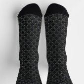 Gothic Onyx Damast Rabe Socken (Oben)