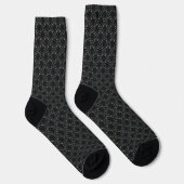 Gothic Onyx Damast Rabe Socken (Rechts)
