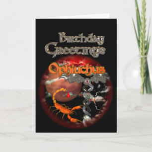 Gothic Ophiuchus Zodiac Geburtstag von Valxart Karte