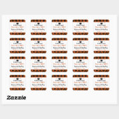 Gothic Orange, Black Scroll Heart Wedding Sticker (Blatt)