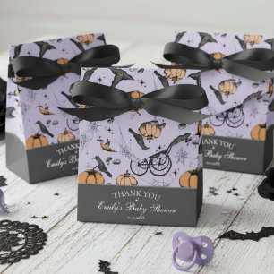 Gothic Orange Kinderwagen Baby Shower Danke Geschenkschachtel