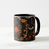 Gothic Orange Rose Combo Tasse (VorderseiteRechts)