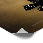 Gothic Oriental Black Cat Poster (Ecke)