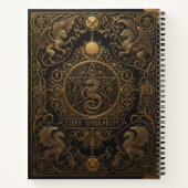 Gothic Ornamental Embossed Book of Shadows Notizblock (Rückseite)