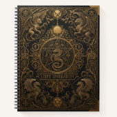 Gothic Ornamental Embossed Book of Shadows Notizblock (Vorderseite)