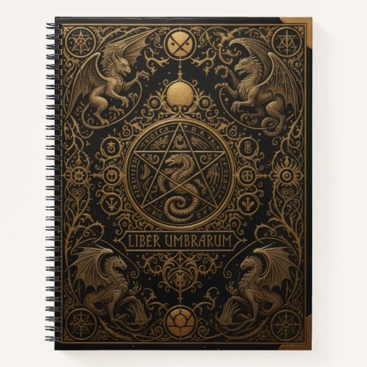 Gothic Ornamental Embossed Book of Shadows Notizblock (Vorderseite)