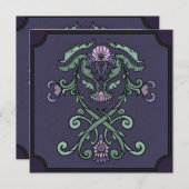 Gothic Ornamental Wappen Geburtstag Einladung (Vorne/Hinten)