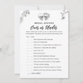Gothic Over oder Under Brautparty Game Card Einladung (Vorderseite)