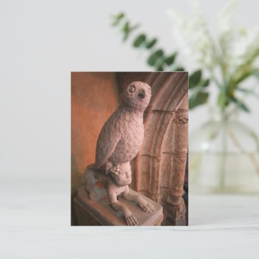 Gothic Owl Postkarte (Stehend Vorderseite)