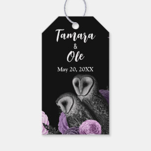 Gothic Owls Wedding Geschenkanhänger