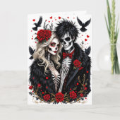 Gothic-Paar Valentinstag Karte (Vorderseite)