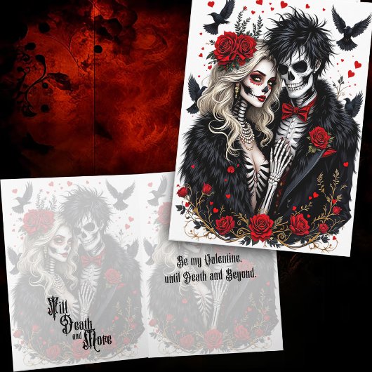 Gothic-Paar Valentinstag Karte