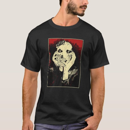 Gothic Pagan Devil Satan Occult Horror Spooky Hall T-Shirt (Vorderseite)