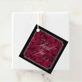Gothic Paisley Frame Burgundy ID866 Geschenkanhänger