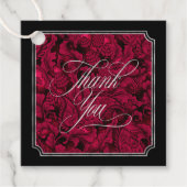 Gothic Paisley Frame Burgundy ID866 Geschenkanhänger (Vorderseite)