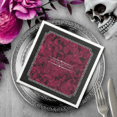 Gothic Paisley Frame Burgundy ID866 Serviette