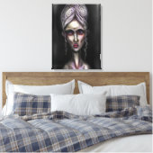 Gothic Pale Spooky Frauen Spuk Haus Kunst Leinwanddruck (Insitu (Schlafzimmer))