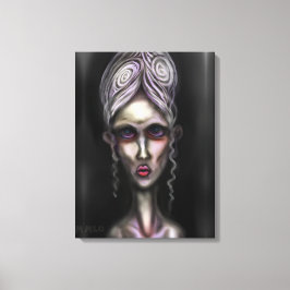 Gothic Pale Spooky Frauen Spuk Haus Kunst Leinwanddruck