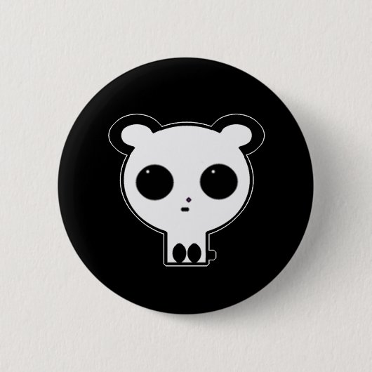 Gothic Panda Button Button Kawaii (Vorderseite)