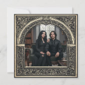 Gothic Parchment Medieval Until Death Photo Save The Date (Rückseite)