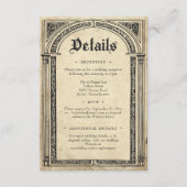 Gothic Parchment Medieval Until Death Wedding Begleitkarte (Vorderseite)