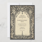 Gothic Parchment Medieval Until Death Wedding Einladung (Vorderseite)