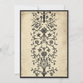 Gothic Parchment Medieval Until Death Wedding Einladung (Rückseite)