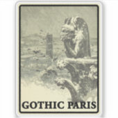 Gothic Paris - v2 Aufkleber (Vorderseite)
