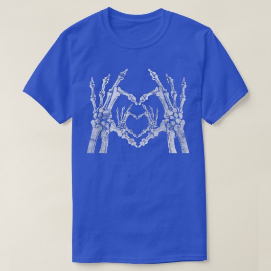 Gothic Pastel Goth Skeleton Hands Heart Couples Ma T-Shirt (Design vorne)
