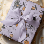 Gothic Pastel Lila Babytraege Halloween Geschenkpapier
