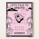 Gothic Pastel Pink Black Floral Year Planer (Rückseite)