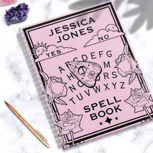 Gothic Pastel Pink Black Girly Spirit Board Zauber Notizblock