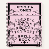 Gothic Pastel Pink Black Girly Spirit Board Zauber Notizblock (Vorderseite)