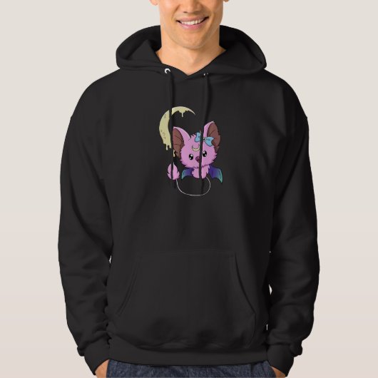 Gothic Pastel Teddy Bat Creepy Voodoo Premium_6 Hoodie (Vorderseite)