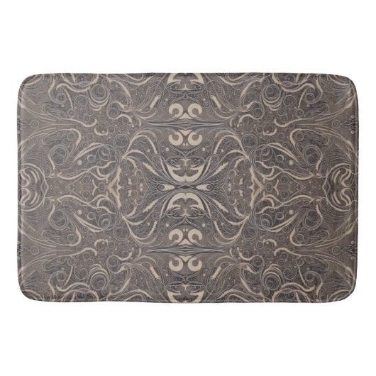 Gothic Pattern Black Bath Mat Badematte (Vorderseite)