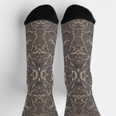Gothic Pattern Black Socks Socken (Oben)